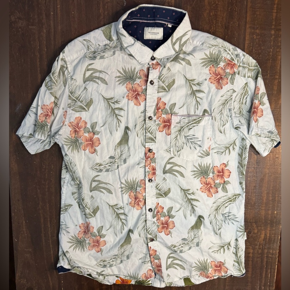 7 Diamonds Tropical Floral Men's Shirt XL